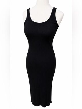Emprada Classic Black Ribbed Tank Dress